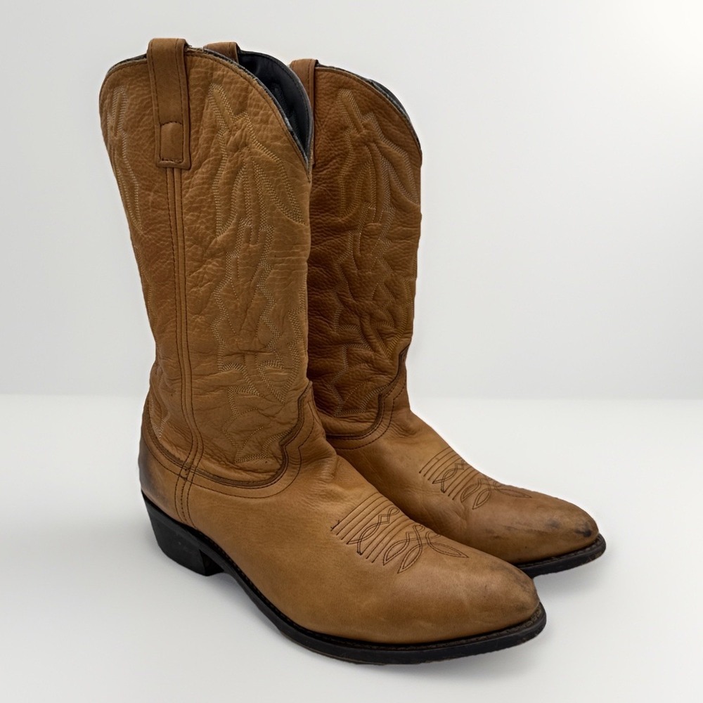 Laredo Boots Mens 11.5 Wide Jacksonville Collection 13" Cowboy Deertan Western